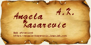 Angela Kašarević vizit kartica